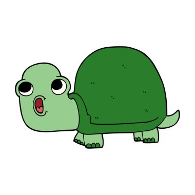 çizgi film doodle şok kaplumbağa