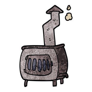 çizgi film doodle eski ahşap brülör