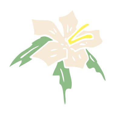 lilly, vektör, illüstrasyon karikatür doodle