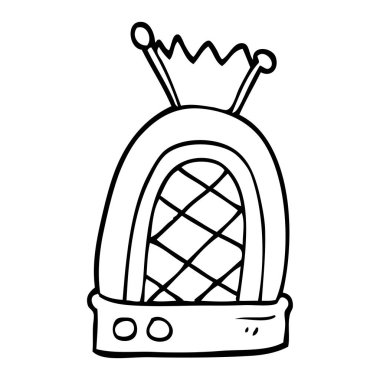 çizim karikatür retro radyo