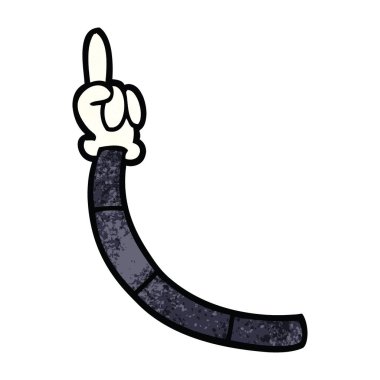 çizgi film doodle retro el hareketleri