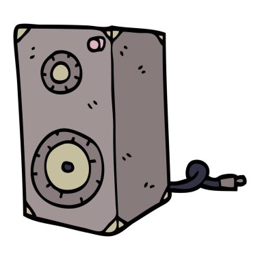 çizgi film doodle hoparlör kutusu