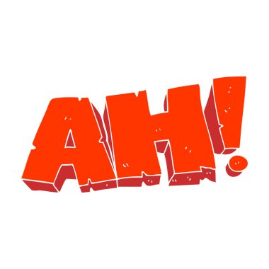 düz renk illüstrasyon Ah! Not