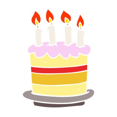 çizgi film doodle Doğum günü pastası