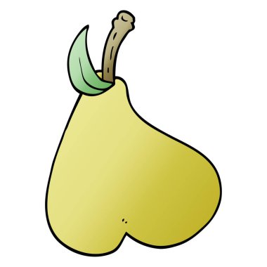 bir armut karikatür doodle