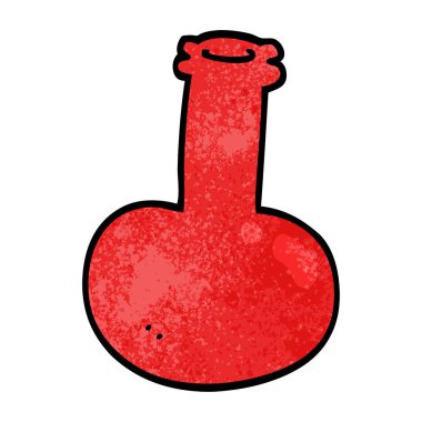 çizgi film doodle kırmızı vazo