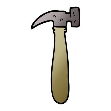 vektör degrade illüstrasyon karikatür çekiç