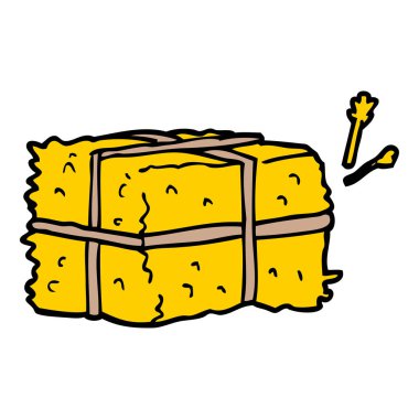 çizgi film doodle balya saman