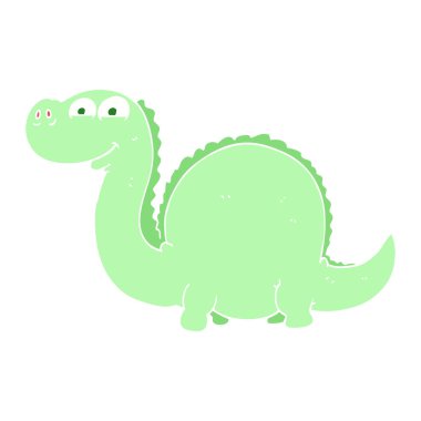 dinozor düz renkli çizimi