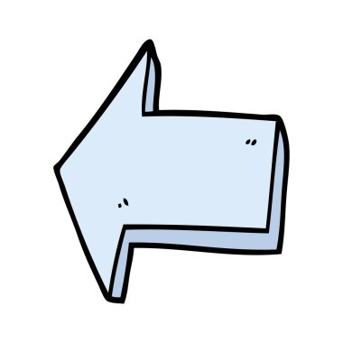 çizgi film doodle işaret eden ok