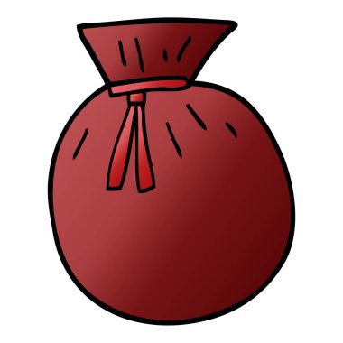 çizgi film doodle santa çuval