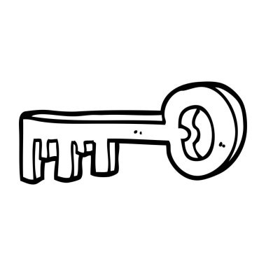 çizim karikatür metal anahtar