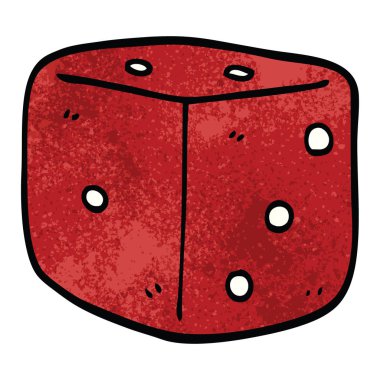 çizgi film doodle kırmızı zar