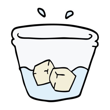 çizgi film doodle su ve buz