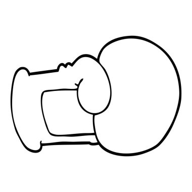 çizim karikatür boks eldiveni