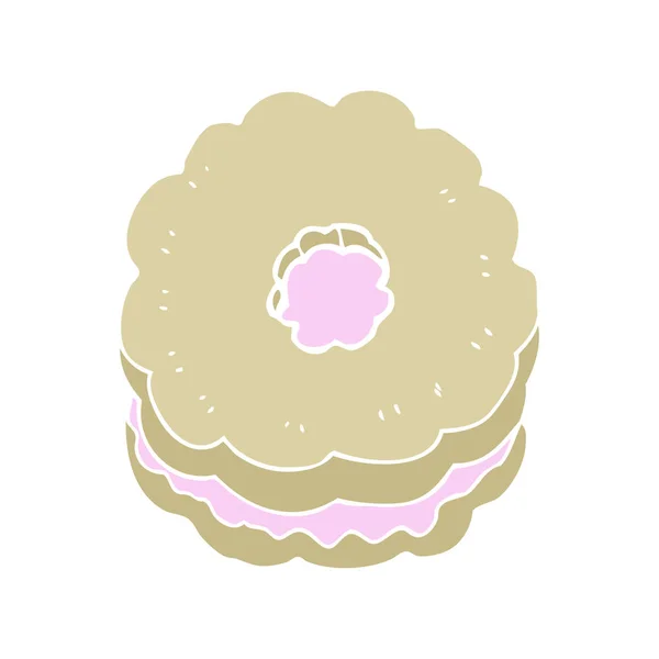 纯色风格动画片饼干 — 图库矢量图片