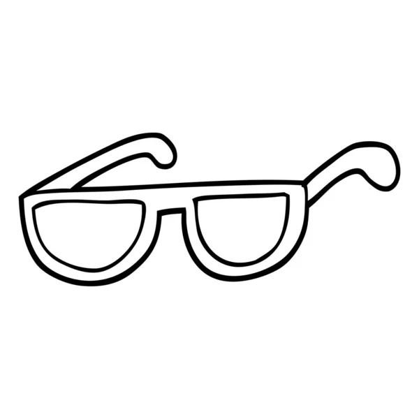 Czarno Biały Rysunek Okulary — Wektor stockowy