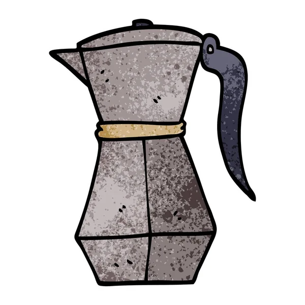 cartoon doodle stove top espresso maker - Stock Image - Everypixel