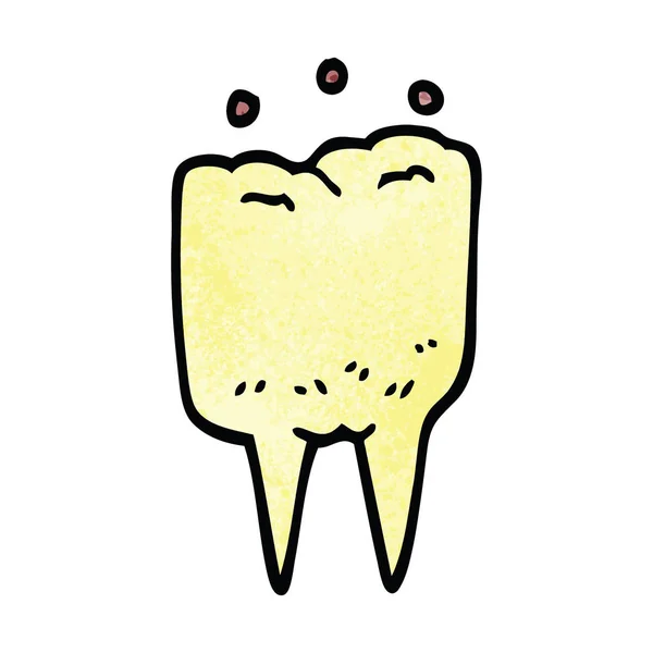 Cartoon Doodle Tooth Vector Illustration — Stock Vector