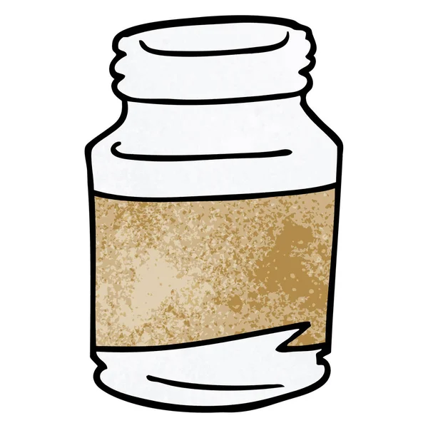 Cartoon Doodle Pil Jar — Stockvector
