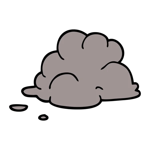 Cartoon Doodle Storm Cloud — Stock vektor