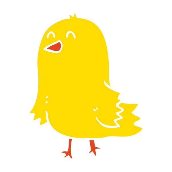 Aves Dibujos Animados Estilo Color Plano — Vector de stock