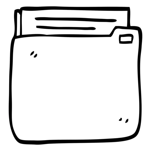 Desenho Linha Desenhos Animados Documentos Comerciais — Vetor de Stock