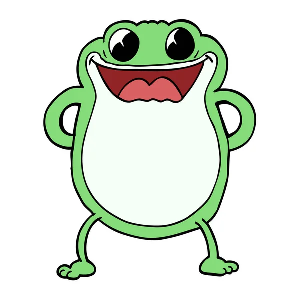 stock vector cartoon doodle frog on white