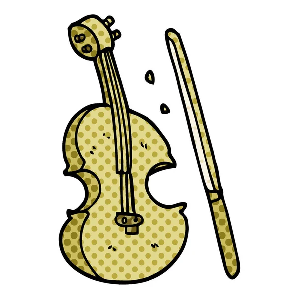 Cartoon Doodle Viool Cello — Stockvector