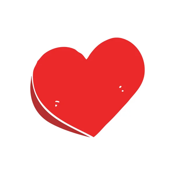 Плоский Цветной Мультфильм Любви Сердца — стоковый вектор