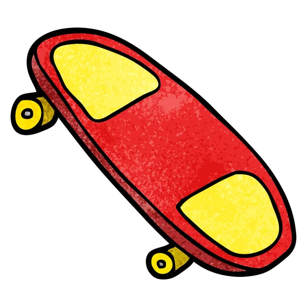 Desenho Animado Doodle Skate Vetor Ilustração — Vetor de Stock
