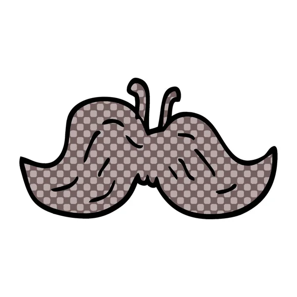 Cartoon Doodle Mustache — Stock Vector