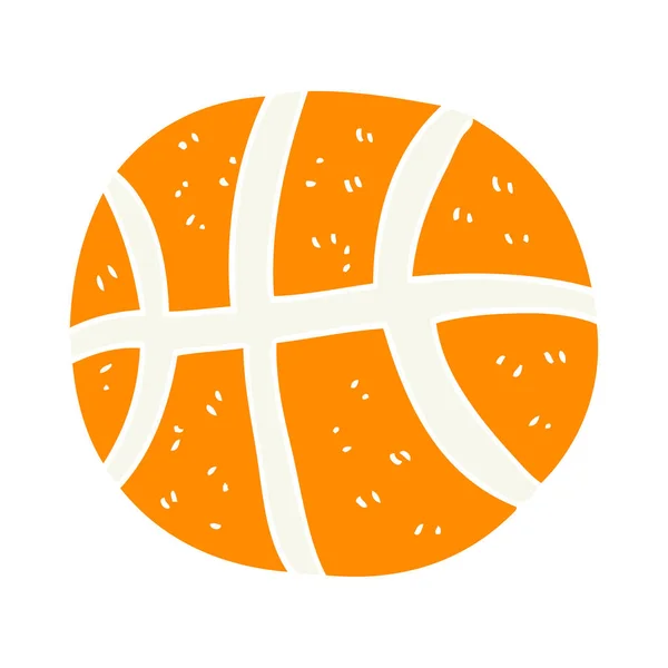 Flat Color Illustration Basketball — Stock Vector