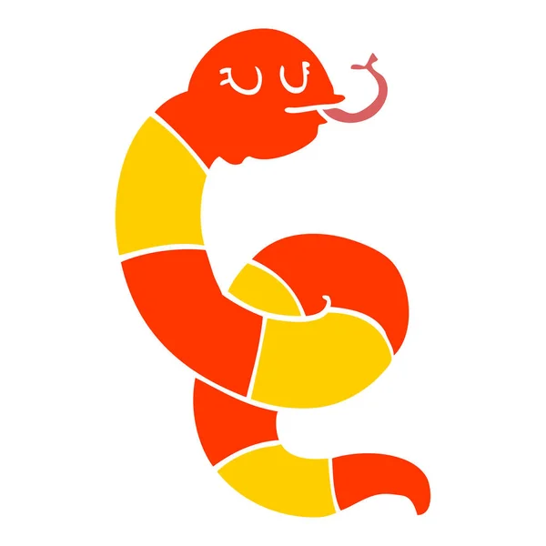 Cobra Venenosa Doodle Desenhos Animados — Vetor de Stock