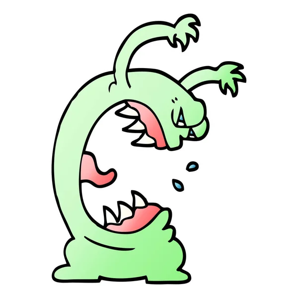 Vektorgradienten Illustration Cartoon Monster — Stockvektor