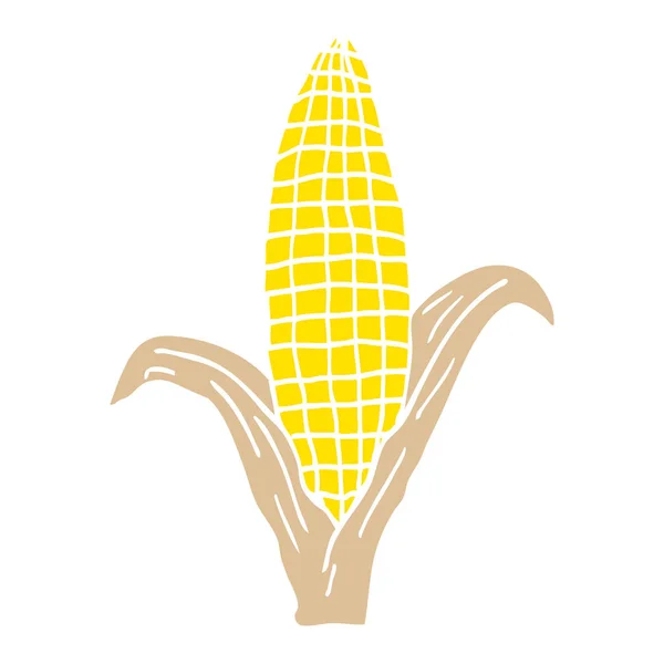 Kreslený Doodle Kukuřičný Klas — Stockový vektor