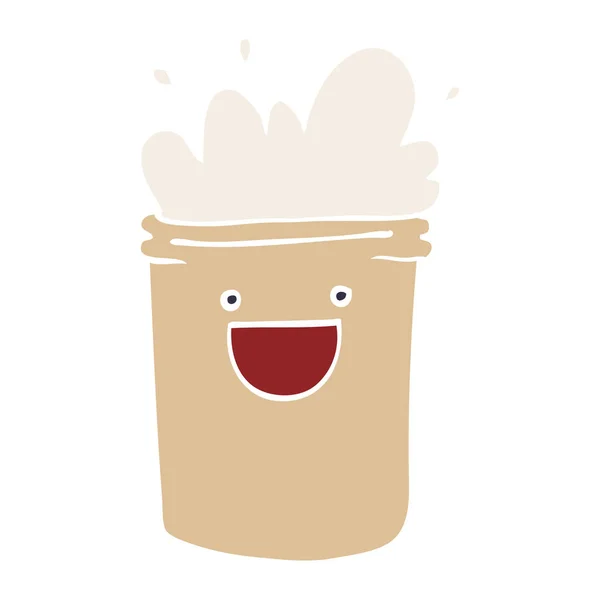 Cartoon Doodle Happy Drinks — Stockvektor