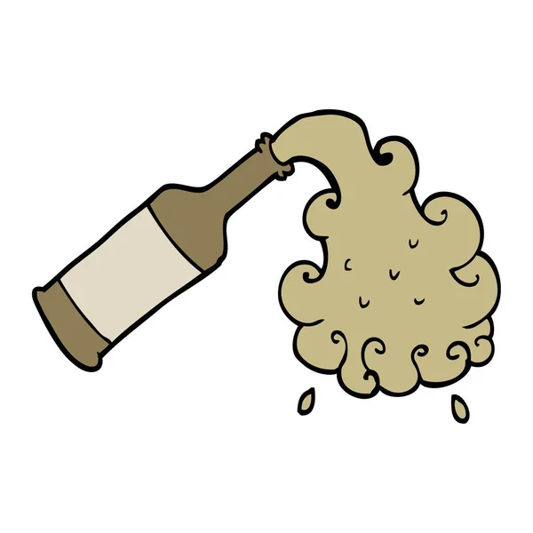 Ručně Tažené Doodle Styl Kreslený Pivo Nalévá — Stockový vektor