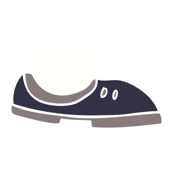 Scarpa Cartoon Doodle Con Calzino — Vettoriale Stock