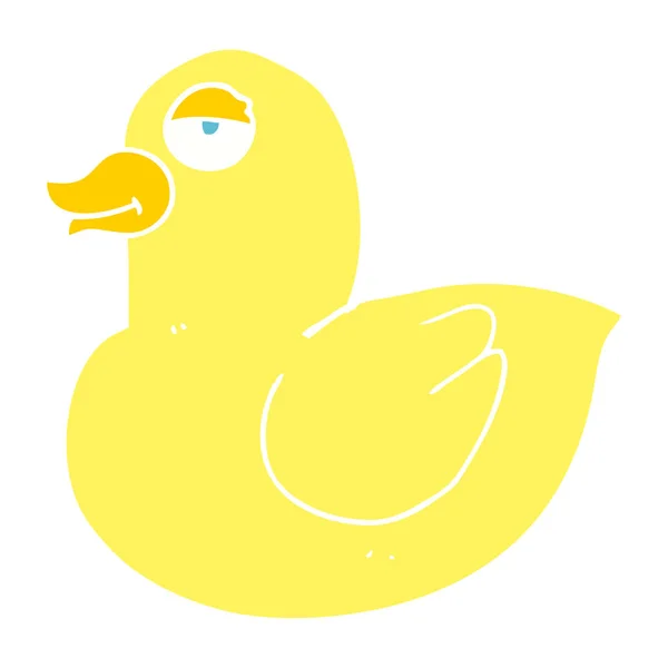 Flat Color Illustration Duck — Stock Vector