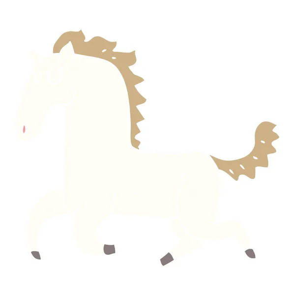Cartone Animato Doodle Cavallo Esecuzione — Vettoriale Stock