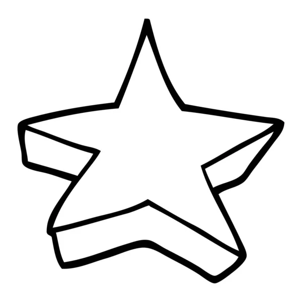 Kreslení Čar Kreslených Hvězda — Stockový vektor