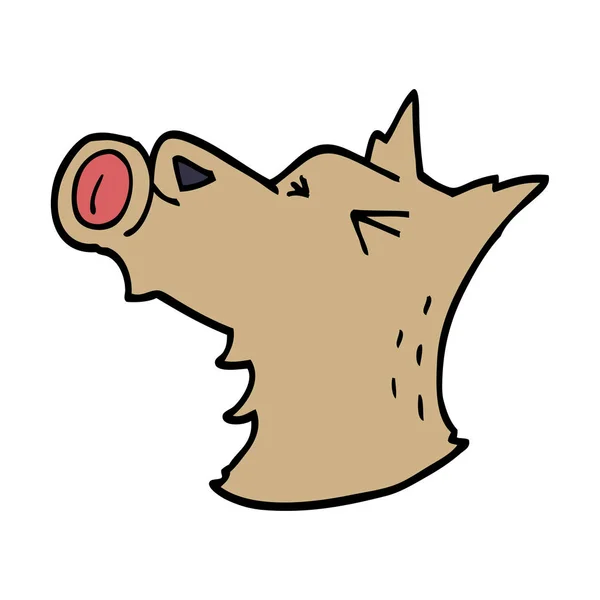 Cartoon Doodle Huilende Hond — Stockvector