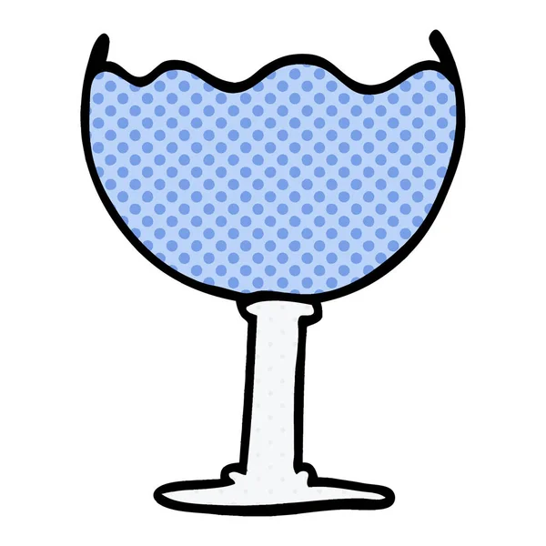 Dessin Animé Doodle Verre Boisson — Image vectorielle