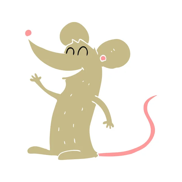 Illustration Couleur Plate Souris — Image vectorielle