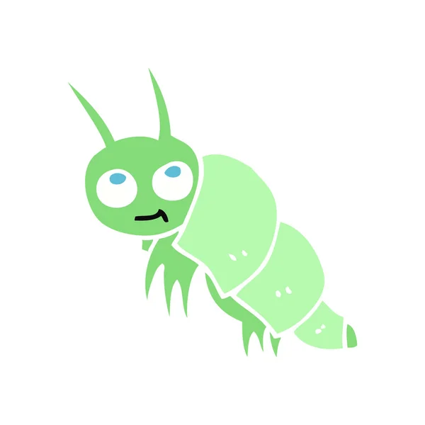 Illustration Couleur Plate Petit Bug — Image vectorielle