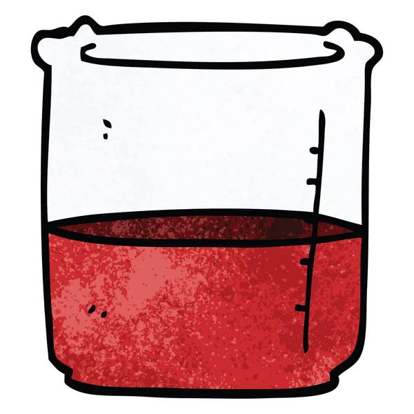 Cartoon Doodle Bekerglas Van Bloed — Stockvector