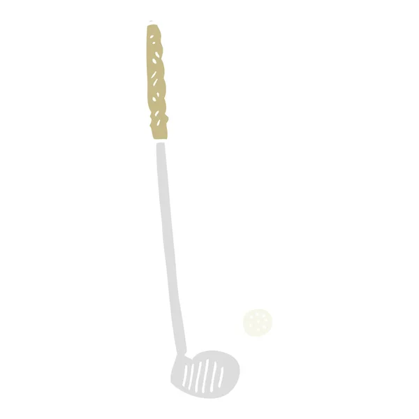 Platt Färg Illustration Golf Club — Stock vektor