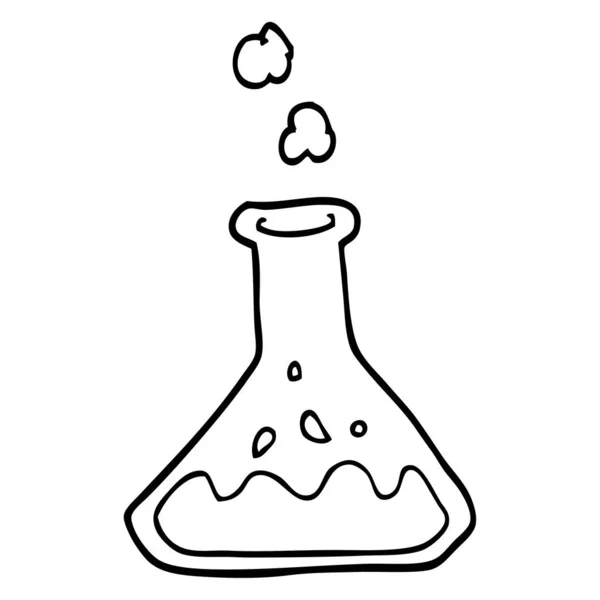 Γραμμικό Σχέδιο Καρτούν Επιστήμη Πείραμα — Διανυσματικό Αρχείο