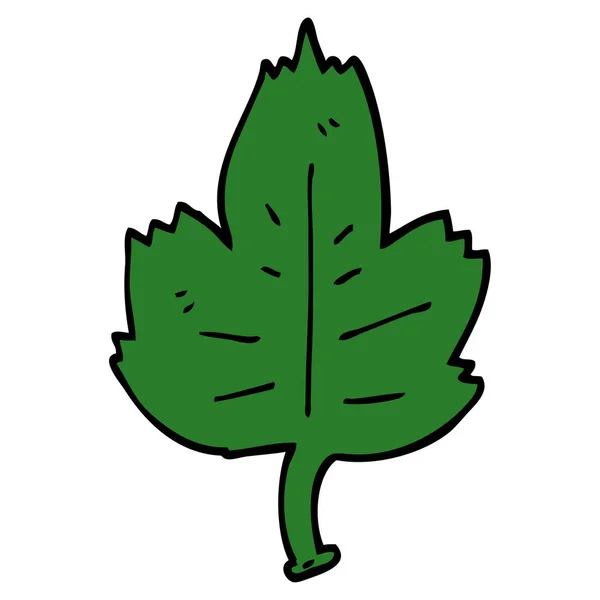 Cartoon Doodle Leaf Ilustração Vetorial —  Vetores de Stock